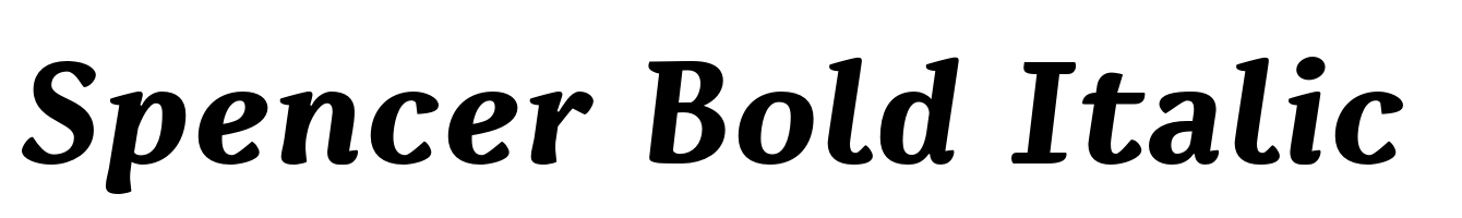 Spencer Bold Italic
